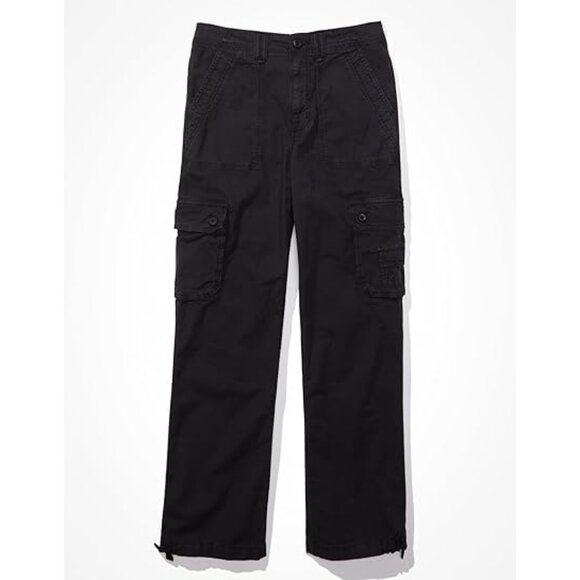 NWT American Eagle Outfitters AEO Womens Size 4 Gray Baggy Jogger Cargo Pant NEW - Picture 1 of 5